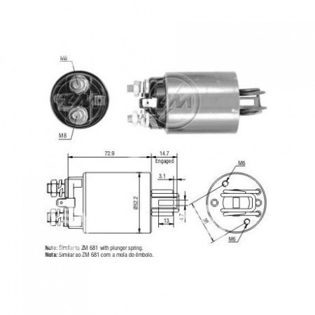 ΜΠΟΥΤΟΝ ΜΙΖΑΣ 12V HITACHI...